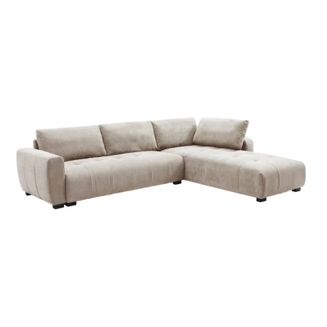 Reversible corner sofa Gianco pakoworld fabric in beifge color 298x208x85cm