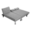 Γωνιακός καναπές-κρεβάτι αναστρέψιμος Brisk pakoworld γκρι ύφασμα 200x146x75εκ