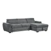 Dreamora left corner pakoworld corner sofa bed with storage space black fabric 270x167x82cm