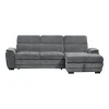 Dreamora left corner pakoworld corner sofa bed with storage space black fabric 270x167x82cm