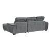 Dreamora left corner pakoworld corner sofa bed with storage space black fabric 270x167x82cm