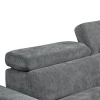 Dreamora left corner pakoworld corner sofa bed with storage space black fabric 270x167x82cm