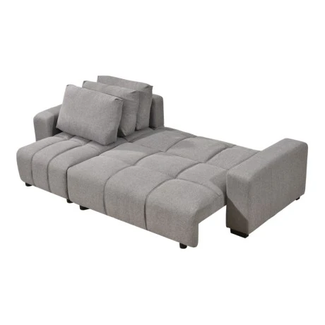 Corner sofa bed reversible corner Belda pakoworld with storage space grey fabric 246x138x82cm