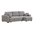 Corner sofa bed reversible corner Belda pakoworld with storage space grey fabric 246x138x82cm