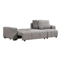 Corner sofa bed reversible corner Belda pakoworld with storage space grey fabric 246x138x82cm