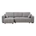 Corner sofa bed reversible corner Belda pakoworld with storage space grey fabric 246x138x82cm