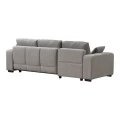 Corner sofa bed reversible corner Belda pakoworld with storage space grey fabric 246x138x82cm