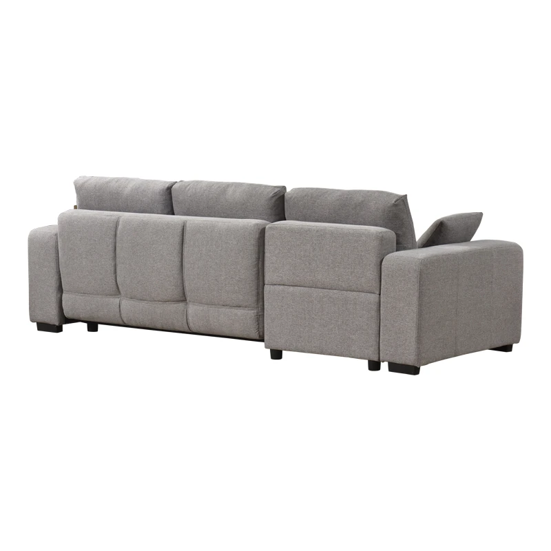Corner sofa bed reversible corner Belda pakoworld with storage space grey fabric 246x138x82cm