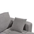Corner sofa bed reversible corner Belda pakoworld with storage space grey fabric 246x138x82cm