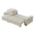 Corner sofa bed reversible corner Belda pakoworld with storage space cream fabric 246x138x82cm