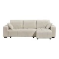 Corner sofa bed reversible corner Belda pakoworld with storage space cream fabric 246x138x82cm