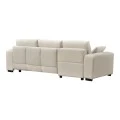 Corner sofa bed reversible corner Belda pakoworld with storage space cream fabric 246x138x82cm