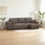 Corner sofa bed reversible corner Belda pakoworld with storage space dark brown fabric 246x138x82cm