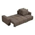 Corner sofa bed reversible corner Belda pakoworld with storage space dark brown fabric 246x138x82cm