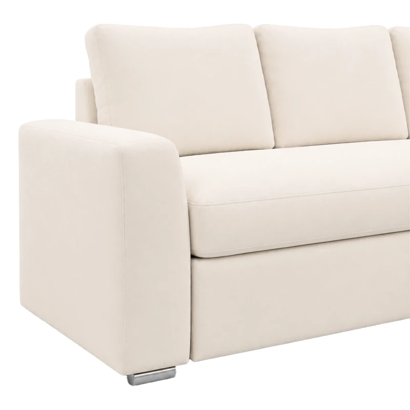 Belle pakoworld corner reversible sofa bed ecru fabric 236x164x88cm