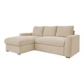 Belle pakoworld reversible corner sofa bed beige fabric 236x164x88cm