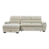 Dreamora right corner pakoworld corner sofa bed with storage space beige fabric 270x167x82cm