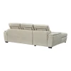 Dreamora right corner pakoworld corner sofa bed with storage space beige fabric 270x167x82cm