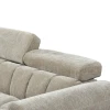 Corner sofa bed right corner Nuvora pakoworld with storage space beige fabric 244x225x79cm