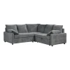 Corner sofa bed Lounivo pakoworld anthracite fabric 215x215x84cm