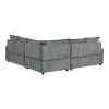 Corner sofa bed Lounivo pakoworld anthracite fabric 215x215x84cm