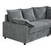 Corner sofa bed Lounivo pakoworld anthracite fabric 215x215x84cm