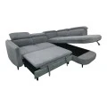 Left corner sofa-sofabed Napia pakoworld anthracite fabric 249x210x98cm