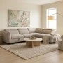 Left corner sofa-sofabed Napia pakoworld beige fabric 249x210x98cm