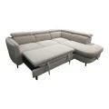 Left corner sofa-sofabed Napia pakoworld beige fabric 249x210x98cm
