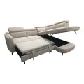 Left corner sofa-sofabed Napia pakoworld beige fabric 249x210x98cm