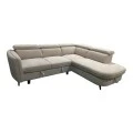 Left corner sofa-sofabed Napia pakoworld beige fabric 249x210x98cm