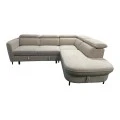Left corner sofa-sofabed Napia pakoworld beige fabric 249x210x98cm