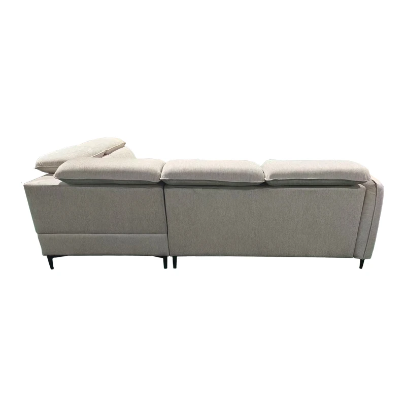 Left corner sofa-sofabed Napia pakoworld beige fabric 249x210x98cm