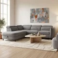 Right corner sofa-sofabed Napia pakoworld anthracite fabric 249x210x98cm