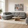Right corner sofa-sofabed Napia pakoworld anthracite fabric 249x210x98cm