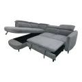Right corner sofa-sofabed Napia pakoworld anthracite fabric 249x210x98cm