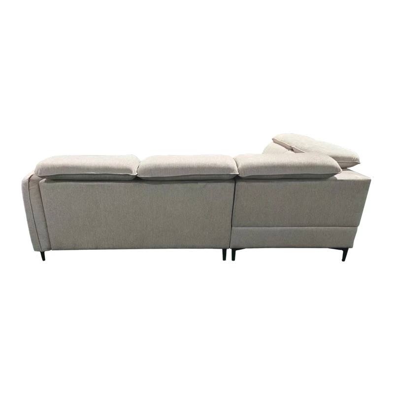 Right corner sofa-sofabed Napia pakoworld beige fabric 249x210x98cm
