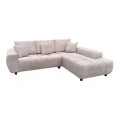 Left corner sofa Londe pakoworld grey beige fabric 273x211x92cm