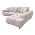Left corner sofa Londe pakoworld grey beige fabric 273x211x92cm
