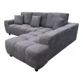 Left corner sofa Londe pakoworld grey fabric 273x211x92cm