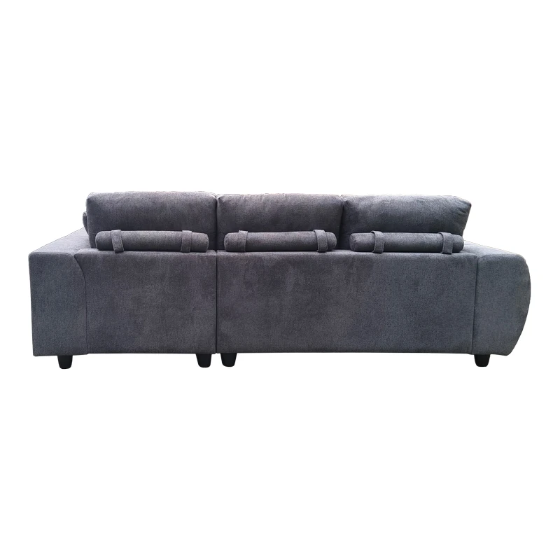 Left corner sofa Londe pakoworld grey fabric 273x211x92cm