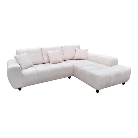 Left corner sofa Londe pakoworld beige fabric 273x211x92cm