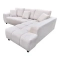 Left corner sofa Londe pakoworld beige fabric 273x211x92cm