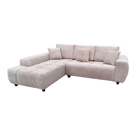Right corner sofa Londe pakoworld grey beige fabric 273x211x92cm
