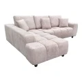 Right corner sofa Londe pakoworld grey beige fabric 273x211x92cm