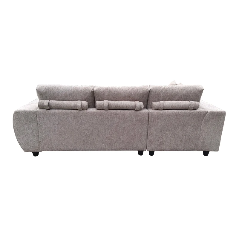 Right corner sofa Londe pakoworld grey beige fabric 273x211x92cm