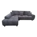 Right corner sofa Londe pakoworld grey fabric 273x211x92cm