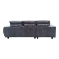 Right corner sofa Londe pakoworld grey fabric 273x211x92cm
