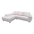 Right corner sofa Londe pakoworld beige fabric 273x211x92cm