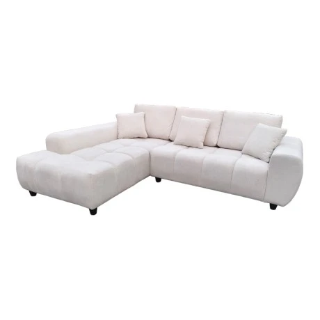 Right corner sofa Londe pakoworld beige fabric 273x211x92cm